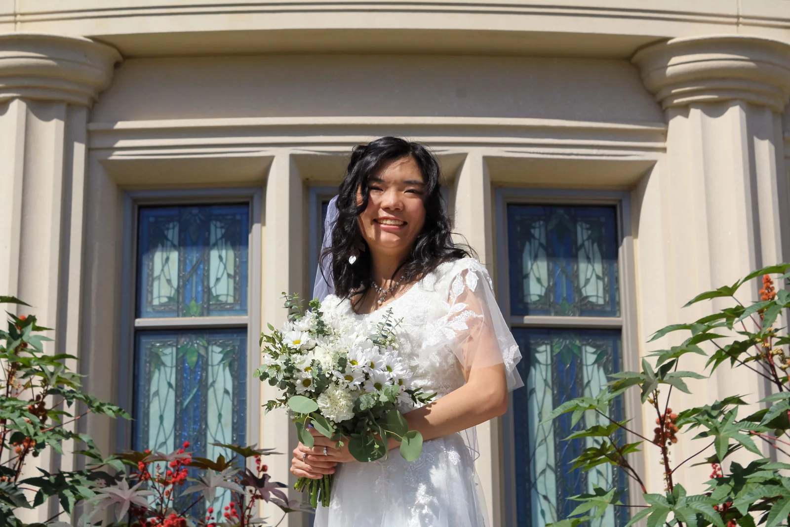 Bride holding her bouquet